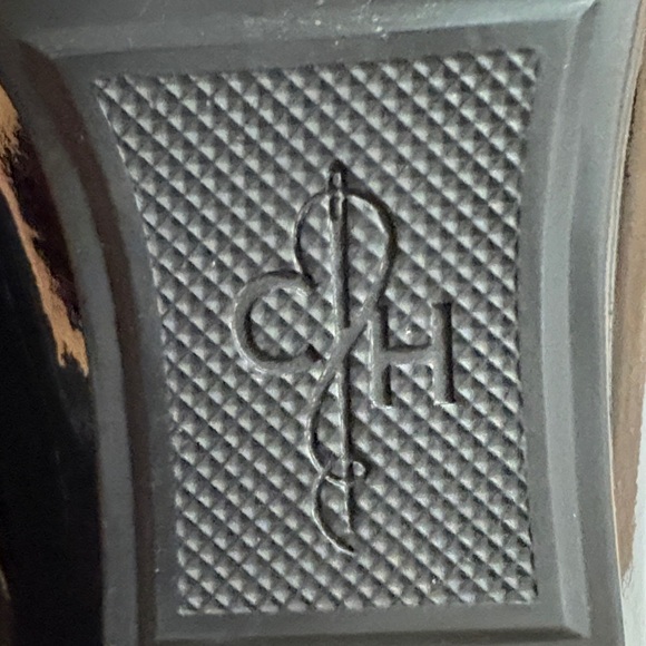 Cole Haan Black Patent Leather Loafers with Gold Accent - Picture 5 of 6